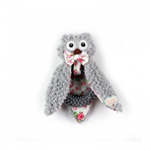 Brinquedo de pelúcia para cães All for Paws em formato de coruja estilo shabby chic