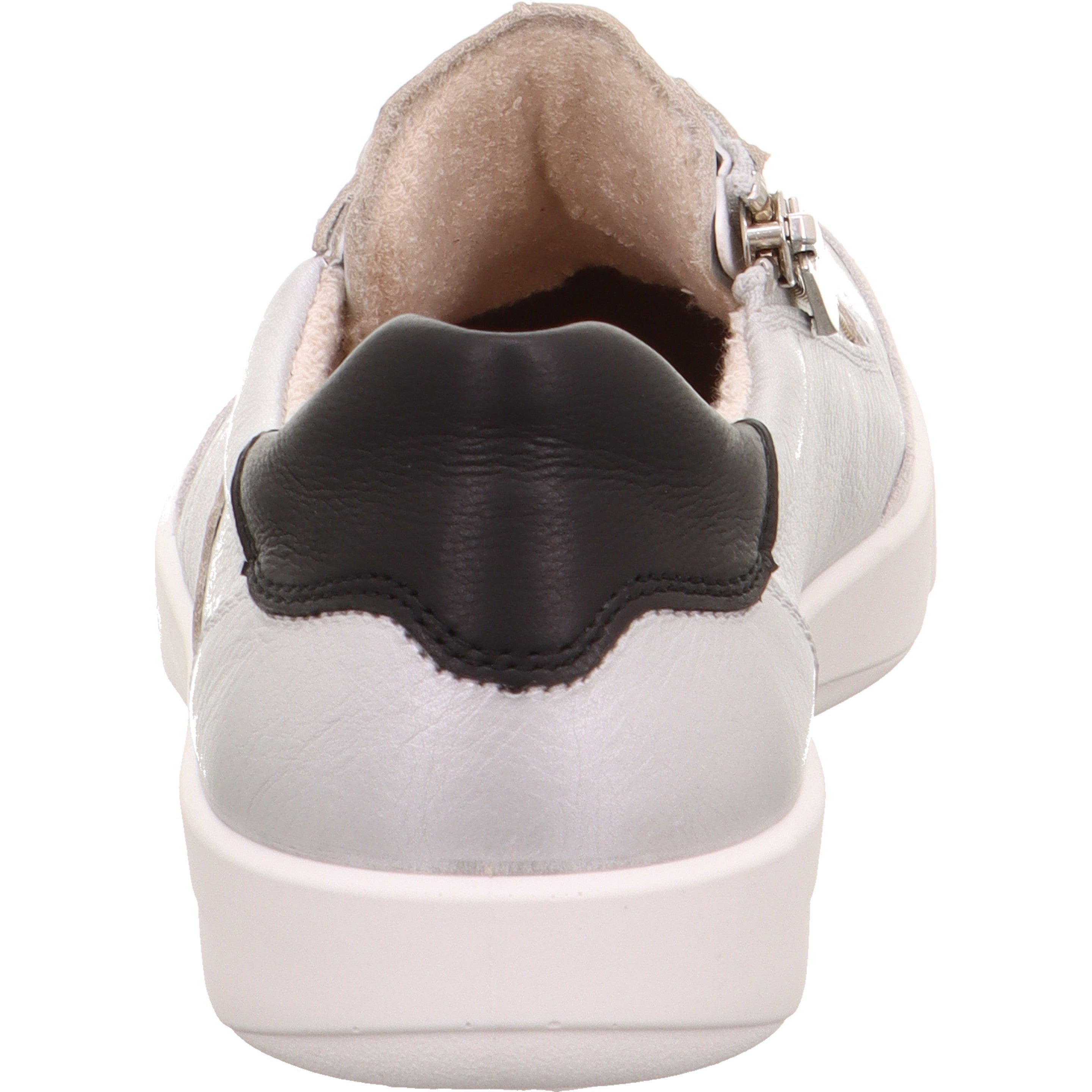 legero SILENCE Damen  Sneaker low mit Schnürung - Farbe: Metallic Silber - Größe: 4.5