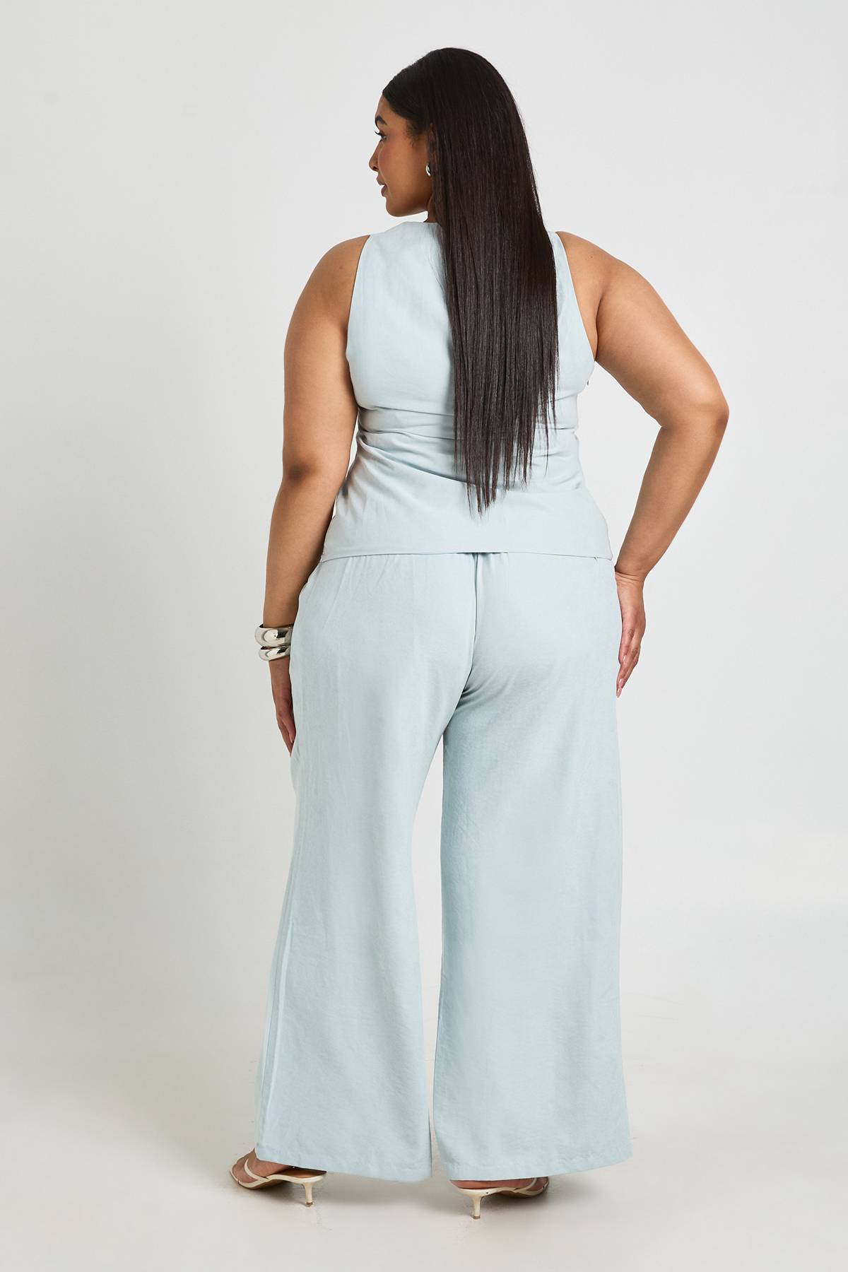 boohoo Haut Tissé Ample Coupe Racer Grande Taille