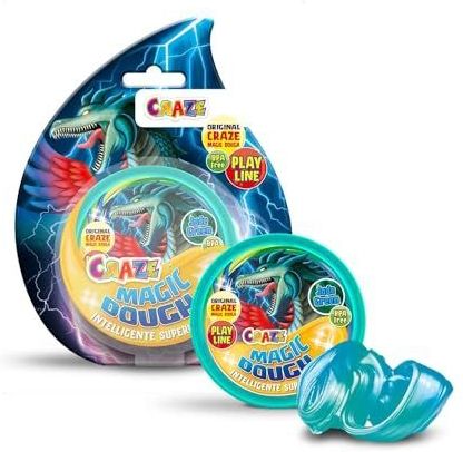 CRAZE Super klei voor kinderen Magic Dough Play intelligente kinderklei modelleermassa in 8 kleuren 35 g blik magische BPA- en glutenvrije klei vanaf 2 jaar, 35 g speciaal effect 35481
