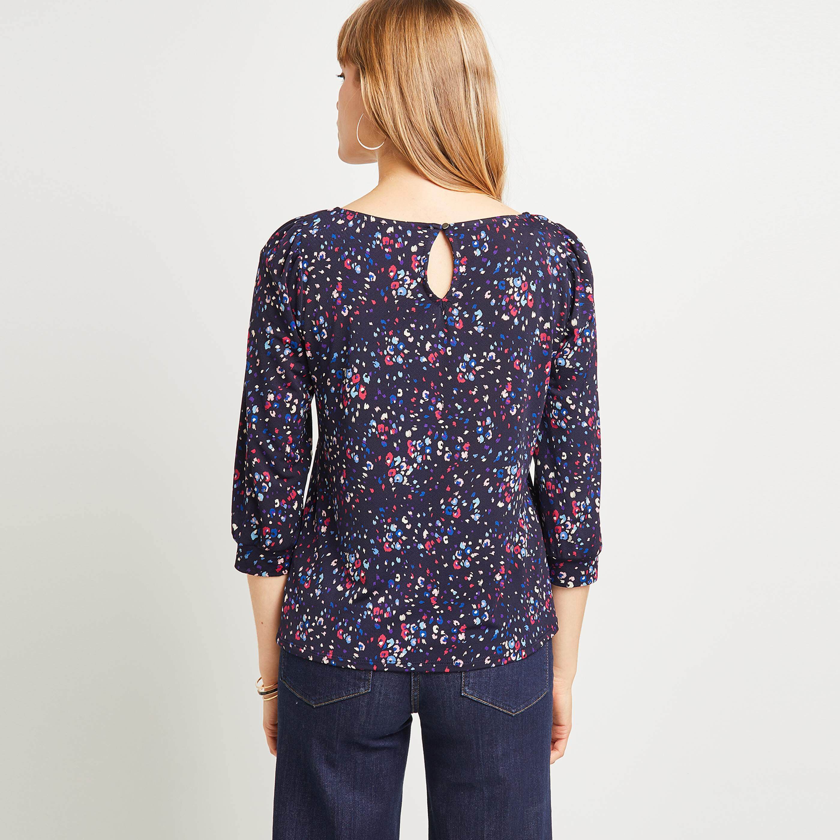 Tshirt imprimé femme - MARINE