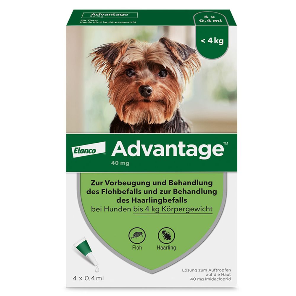 Advantage® 40 mg Spot-On für Hunde bis 4 kg