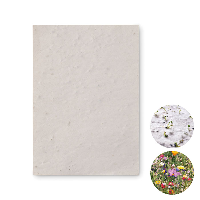 GiftRetail MO6916 - ASIDO Papier A6 graines de fleurs