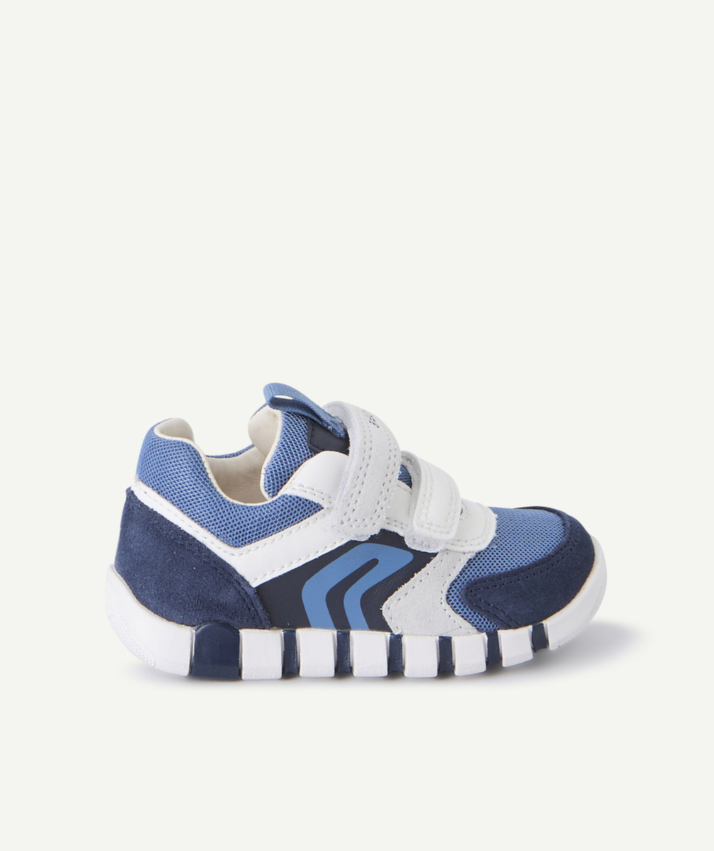 GEOXbaskets à scratch bébé garçon iupidoo bleu et blanc