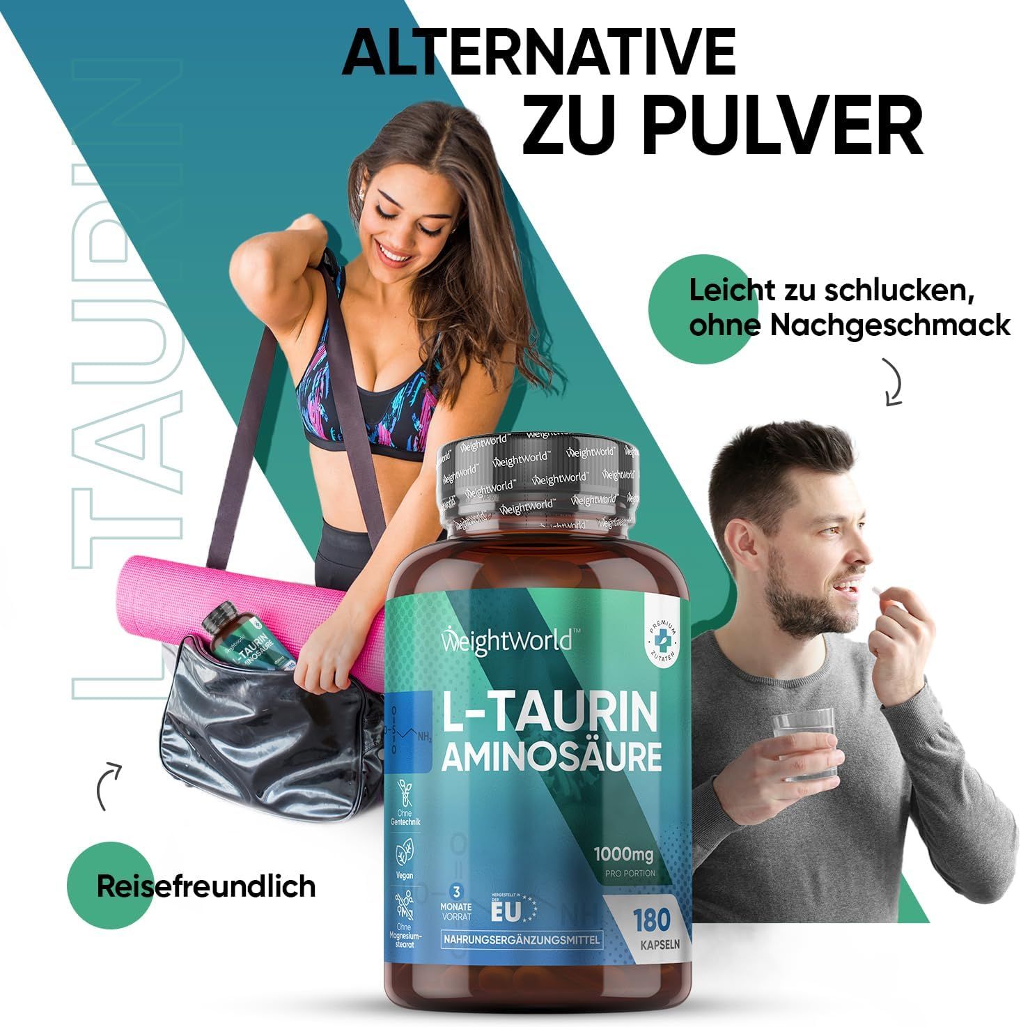 WeightWorld L Taurin Aminosäure Kapseln
