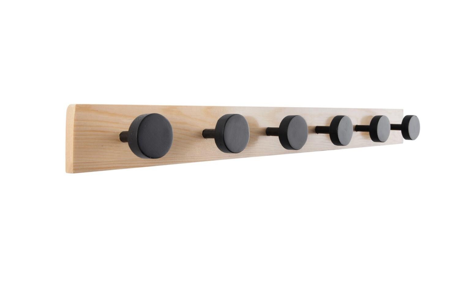 Wandgarderobe Knobs Large 6 Haken, NatureGarderobenhaken