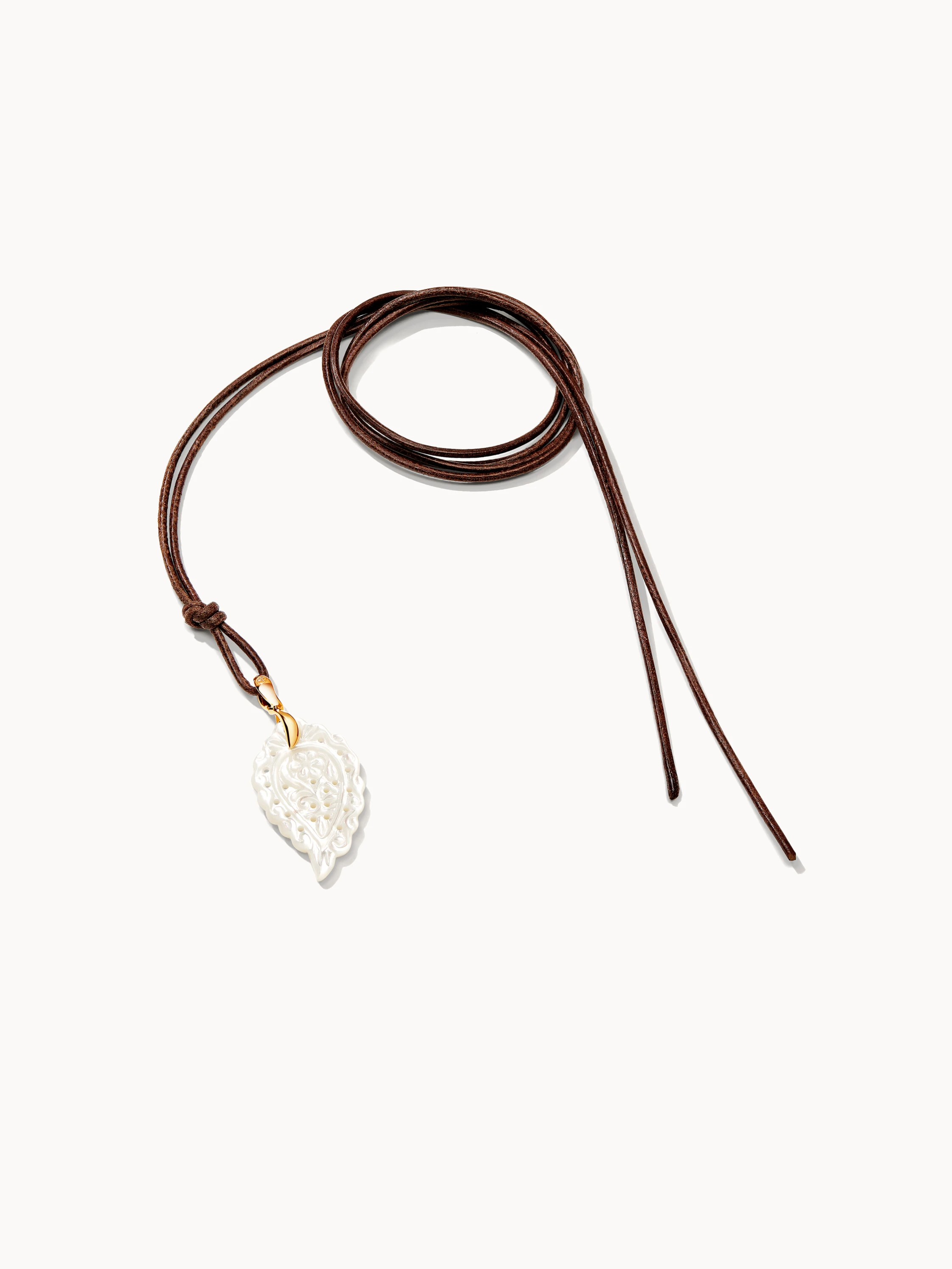 TAMARA COMOLLI Anhänger PENDANT INDIA SMALL MOTHER OF PEARL WHITE aus 18 Karat Roségold und Perlmutt