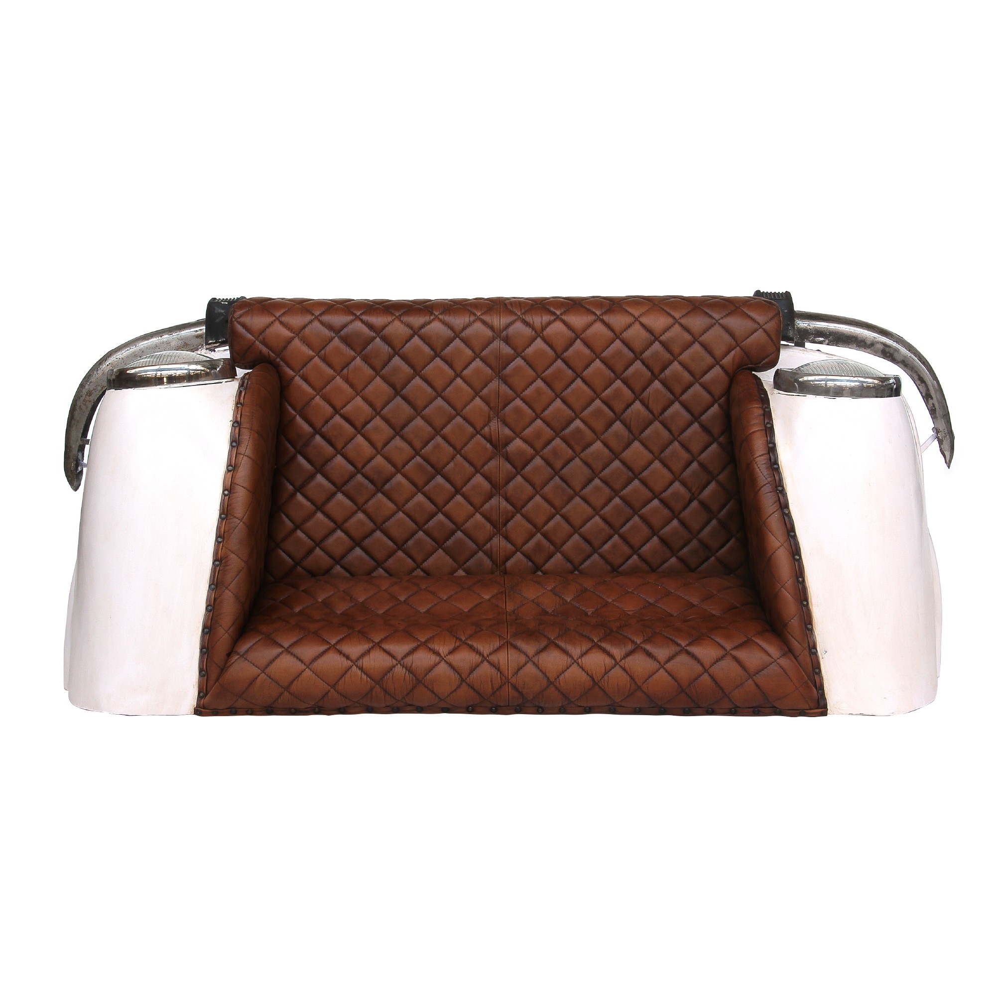 Sofa 'Ambassador Classic', Front, 2-Sitzer, weiß, T 70 cm, B 158 cm, H 83 cm von fischer's lagerhaus