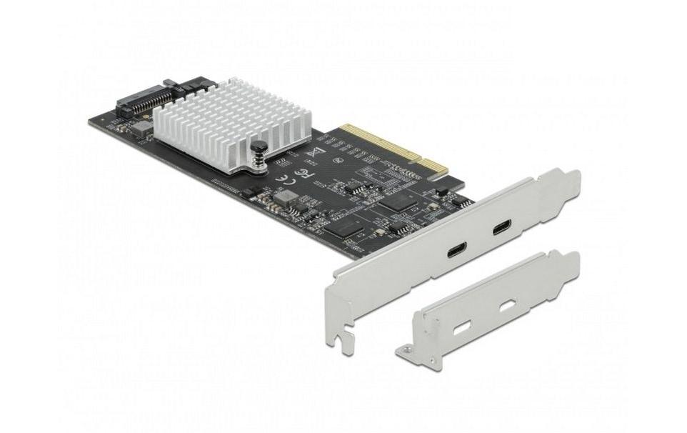 PCI-Express-Karte USB 3.2 Gen2x2 - 2x USB-C<br>PCIe-Schnittstellenkarte mit zwei USB 3.2 Gen. 2x2 Typ-C-Buchsen