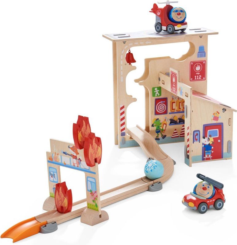 HABA - Kullerbü - Speelbaan Brandweerkazerne - Speelgoed - Multicolor - Hout
