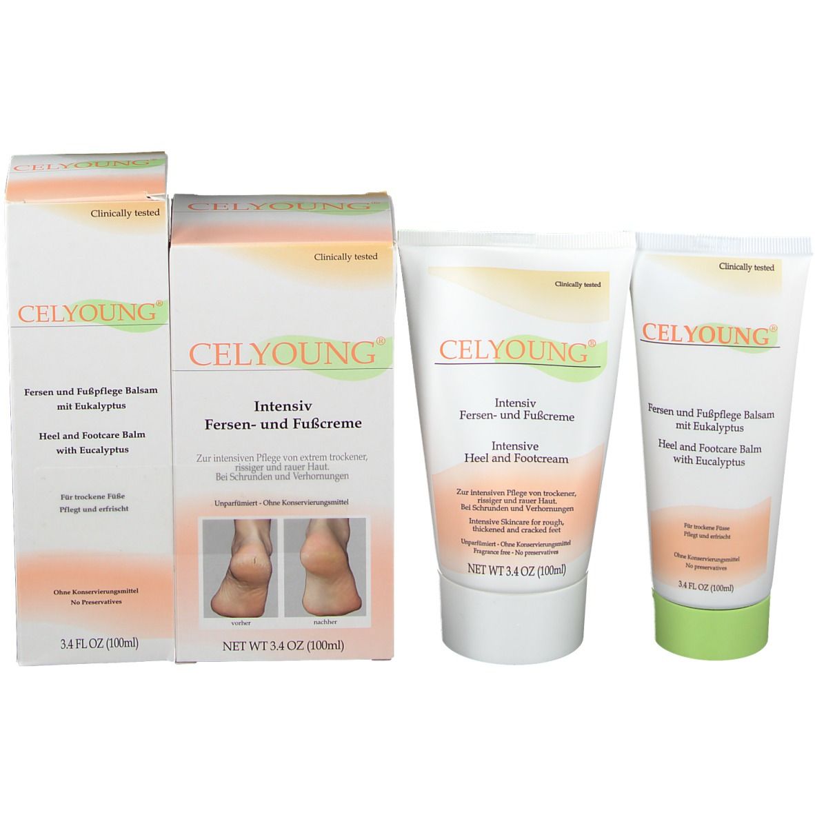 CELYOUNG® Intensiv Fersen- und Fußcreme plus Balsam