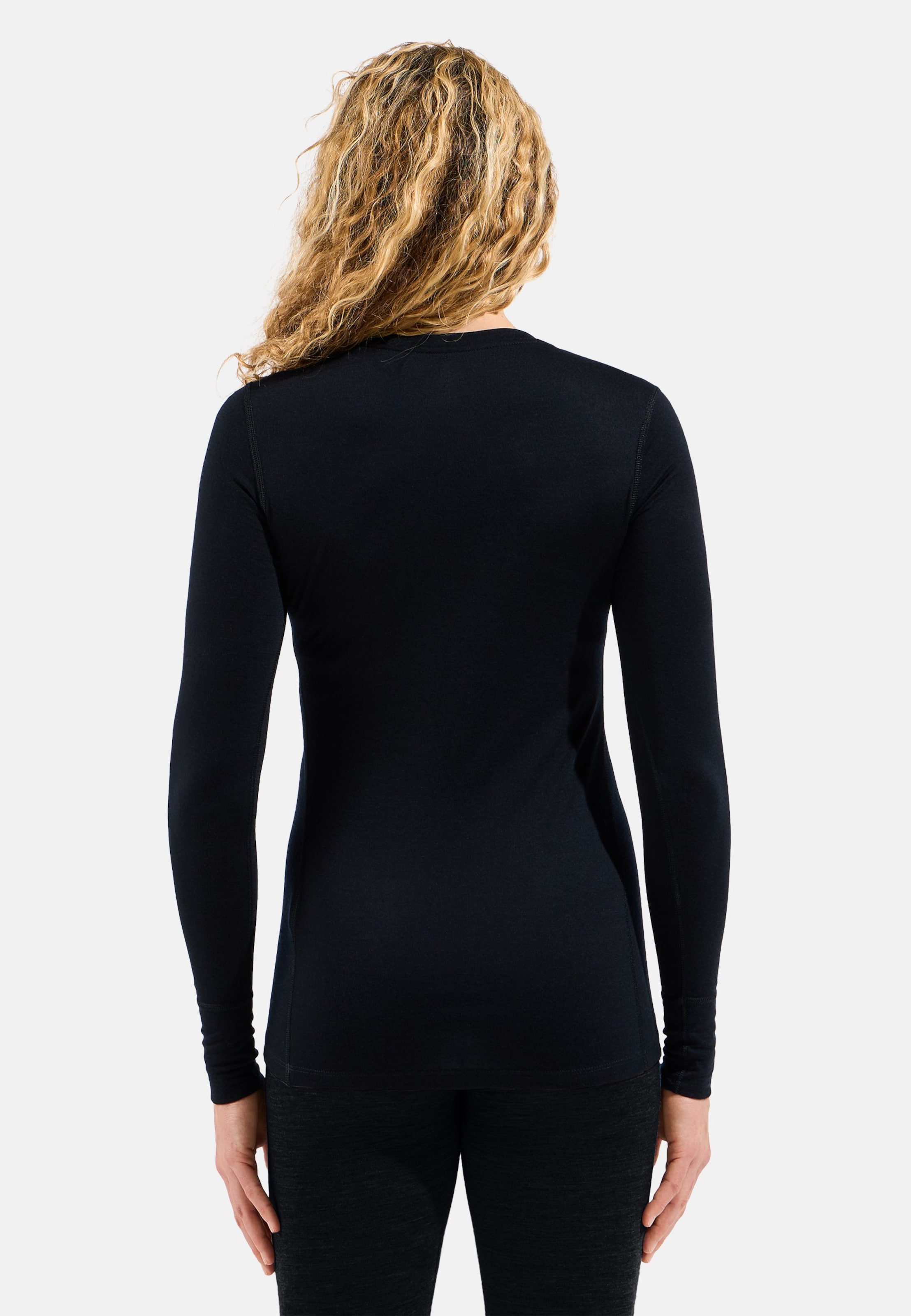 Natural Merino 200 Base Layer Langarmshirt in black