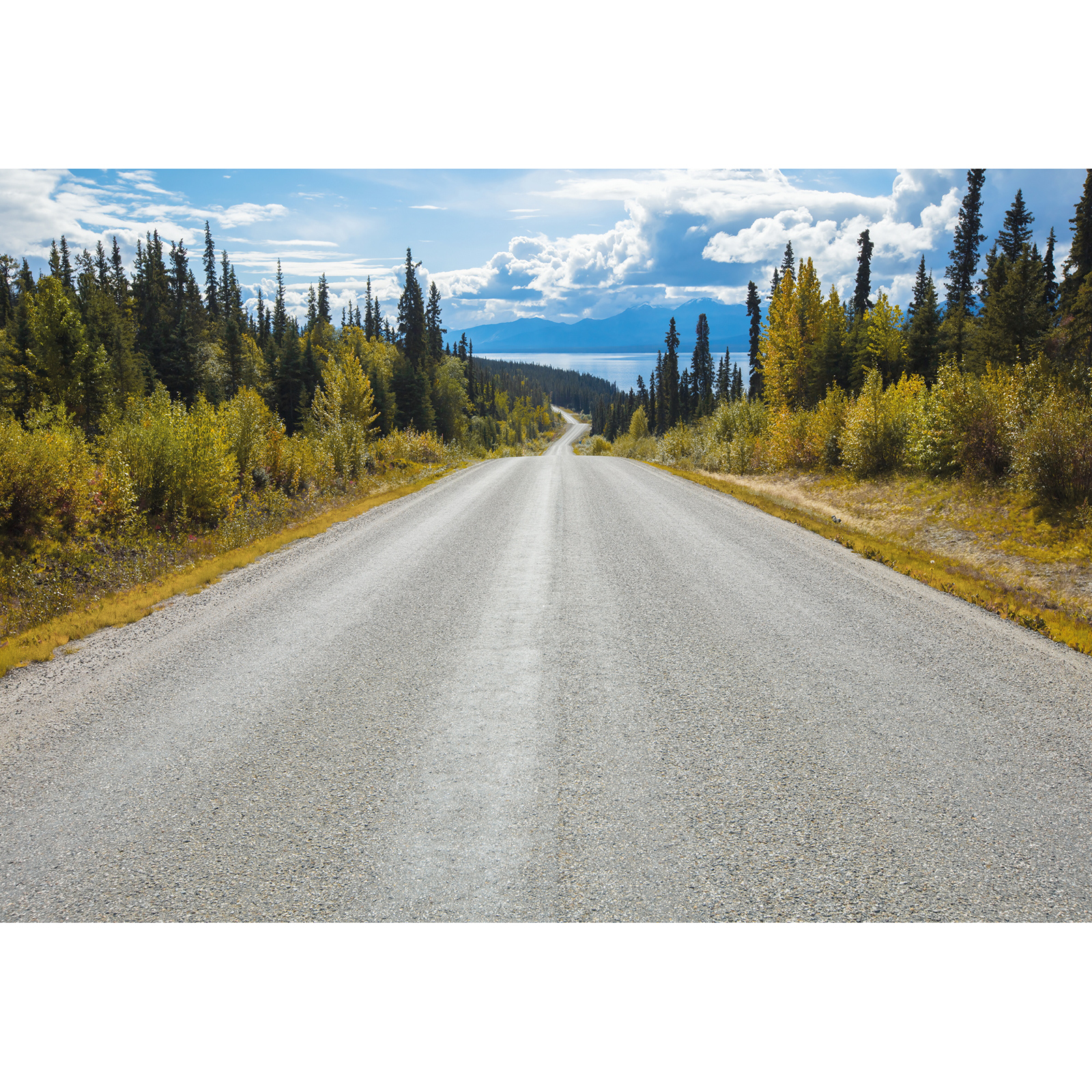 Papier-Fototapete ATLIN ROAD - bunt - 368x254 cm