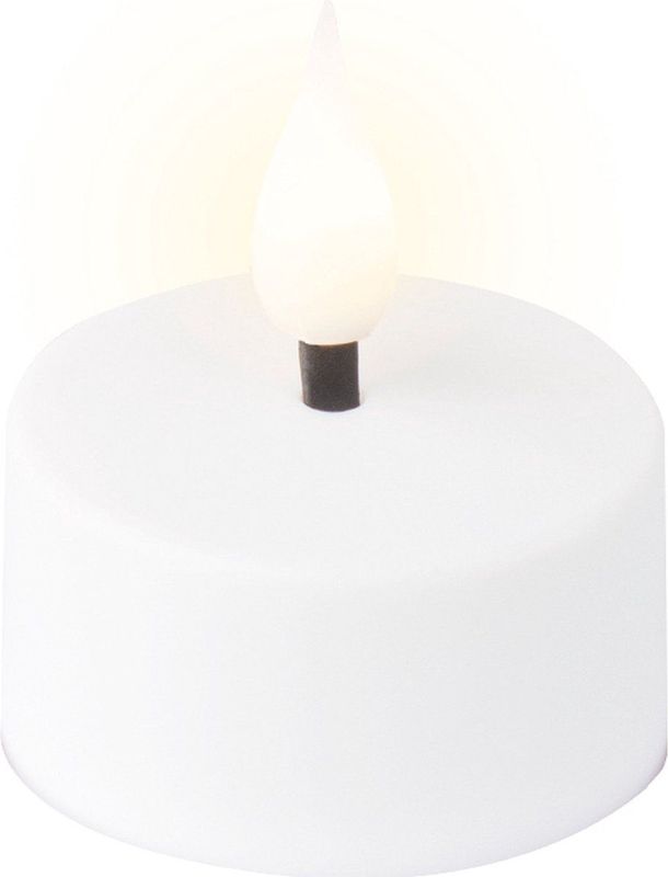 Lumineo Oplaadbare waxinelichtjes D4 | Wit | Bewegende vlam | 8 stuks