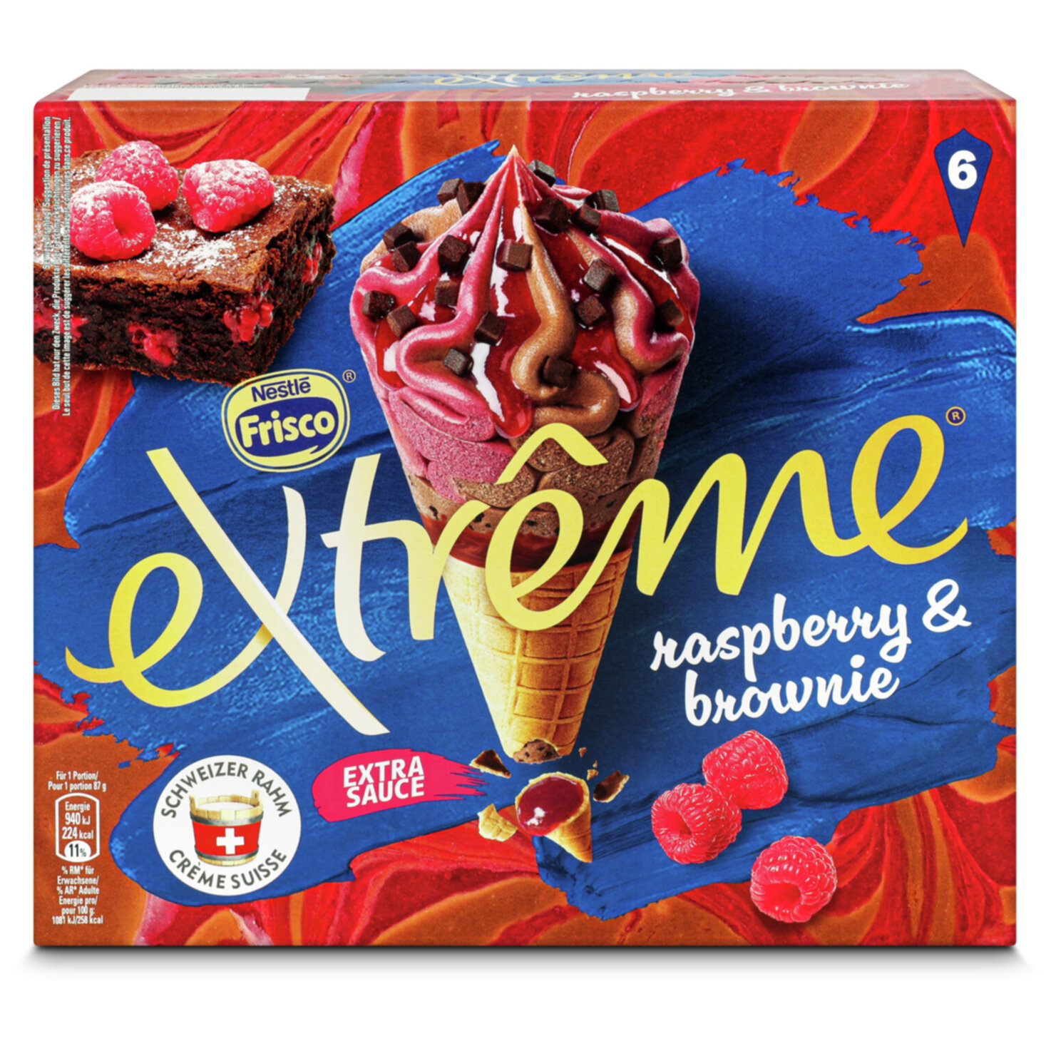 Frisco Extrême Raspberry Brownie 6x145ml