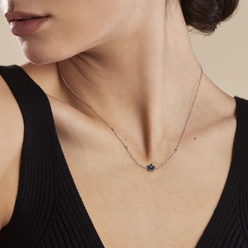 Collier Argent Laldilon Oxydes De Zirconium