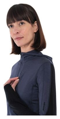 Polaire Femme Icebreaker Merino 200 Realfleece Descender Bleu/Noir