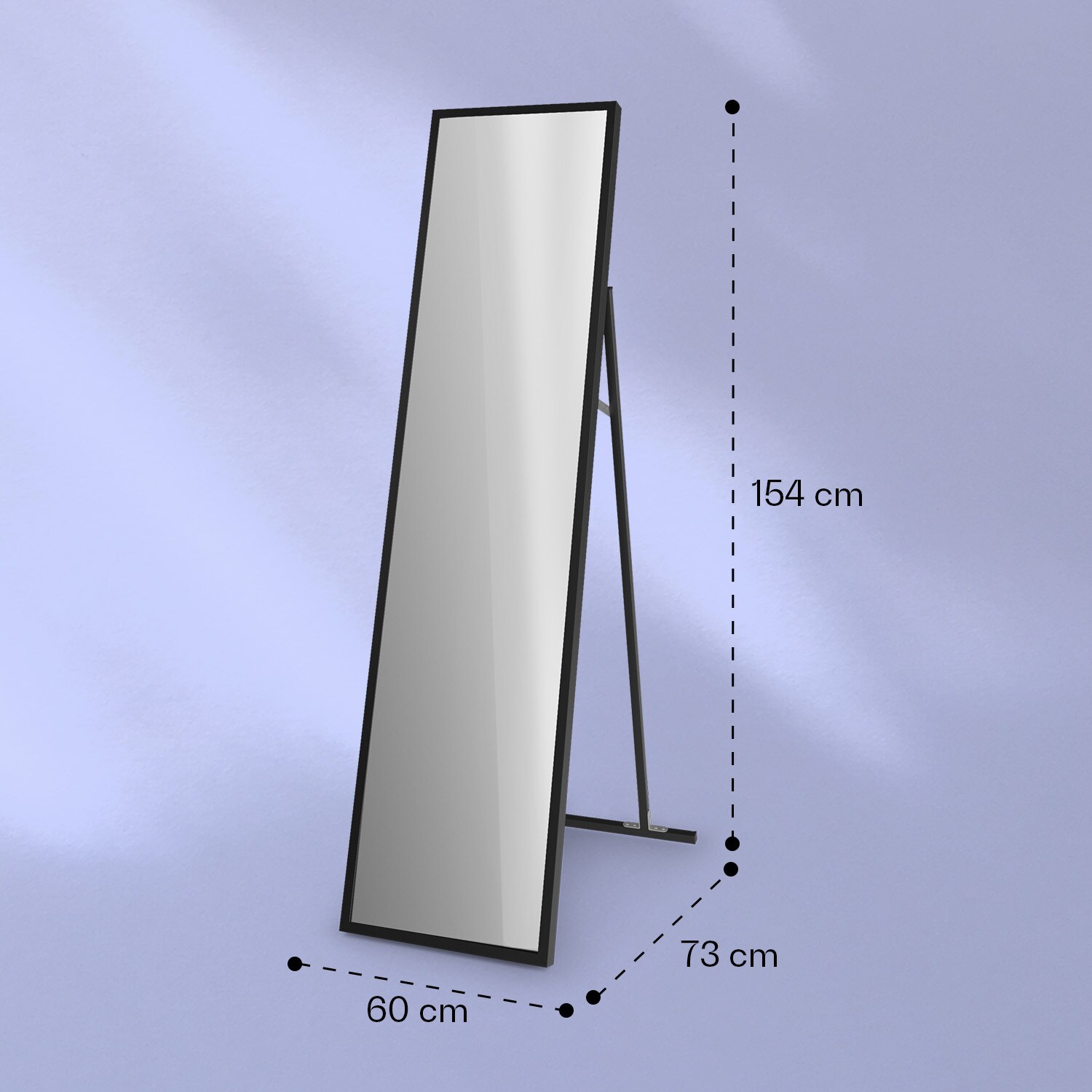 La Palma 900 smart Infrarotstrahler Konvektor 40x160cm 900W Spiegel Standfuß