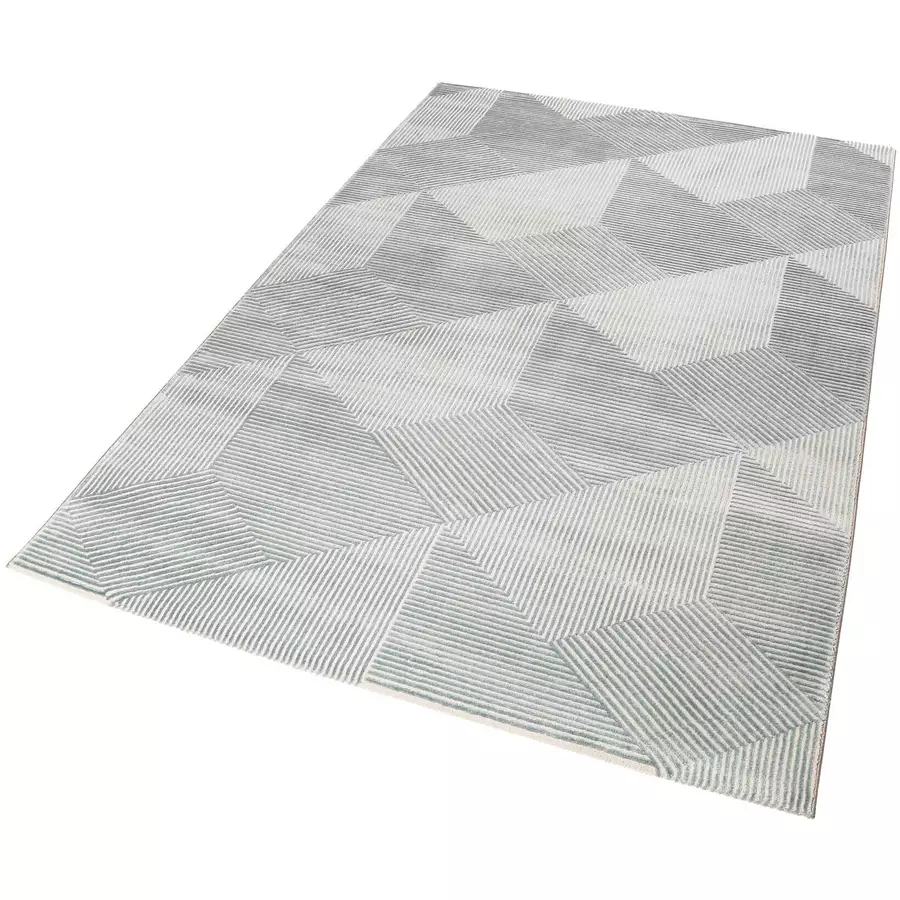 Esprit Kurzflorteppich Velvet Groove grün grau