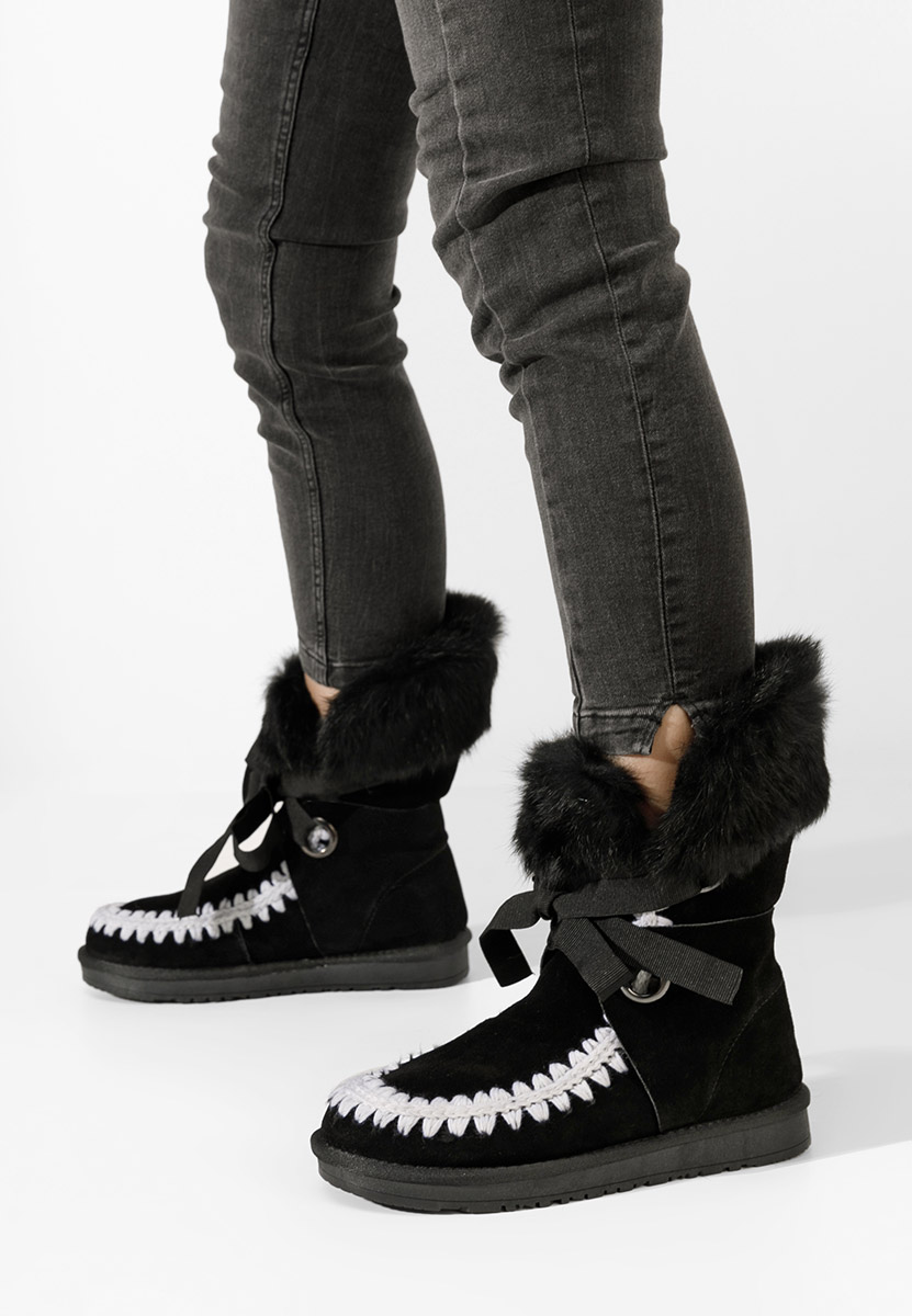 Bottes fourrées femmes noires Livanta