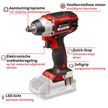 Einhell 18V slagschroevendraaier Impaxxo 18/230 (zonder accu)