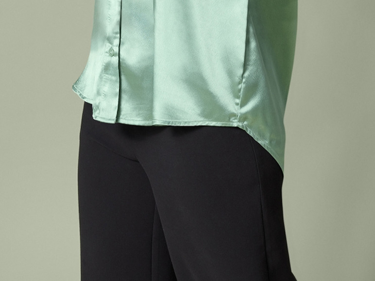 Dames satijnen blouse