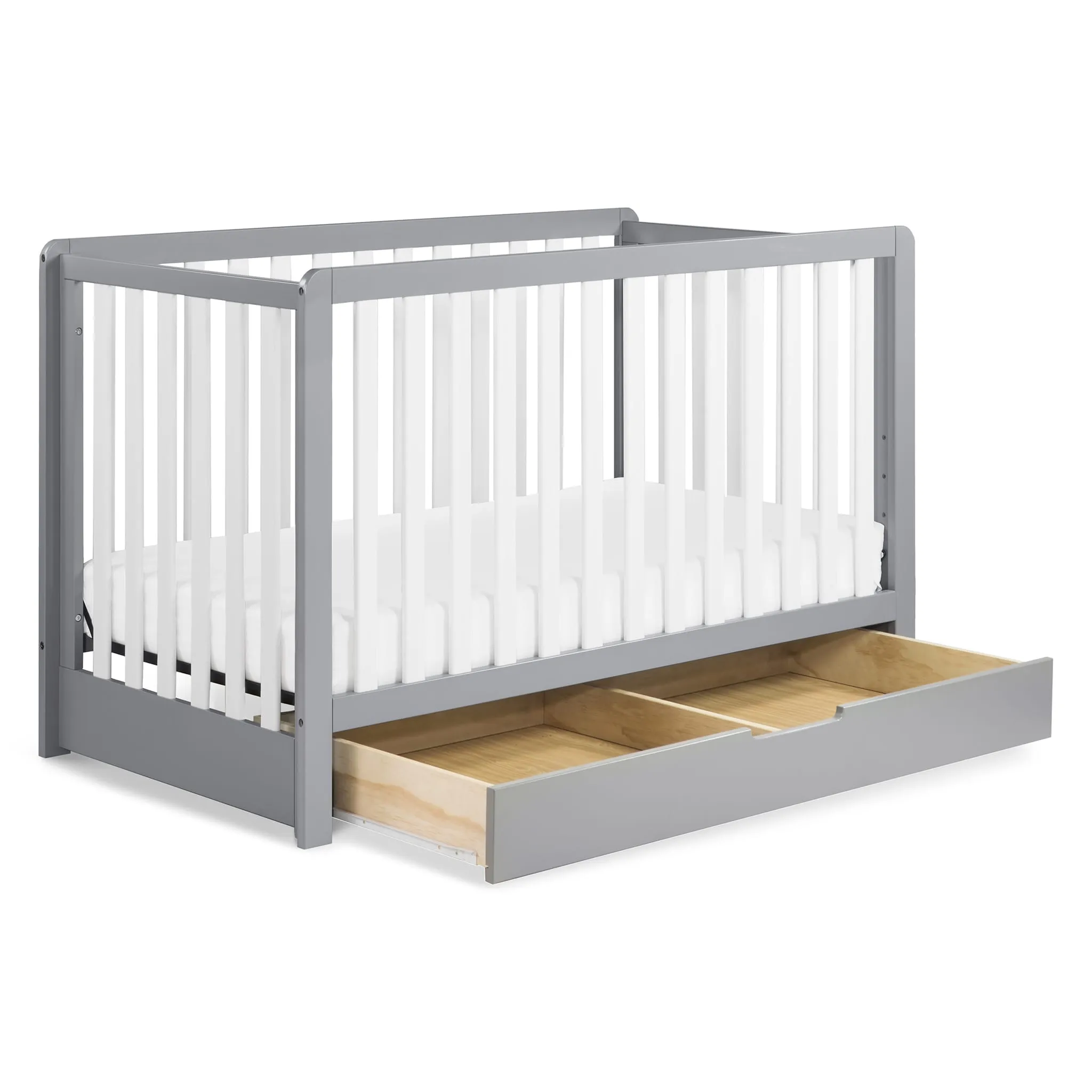 DaVinci Couchette Convertible 4-en-1 Colby avec Tiroir Gigogne - Gris  Blanc