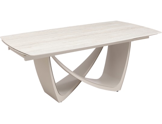 CONCEPT1 - Table Majestic travertin 200-300x100x76 100% céramique