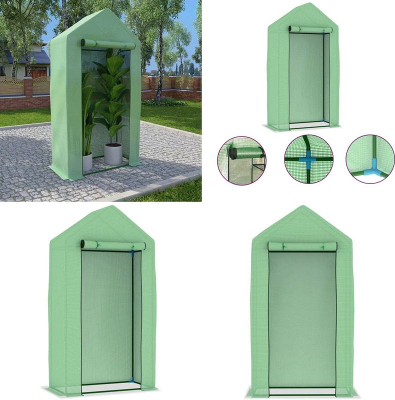 Tuinkas - Groen - PE-Mesh Stof - Roestvrij Stalen Frame