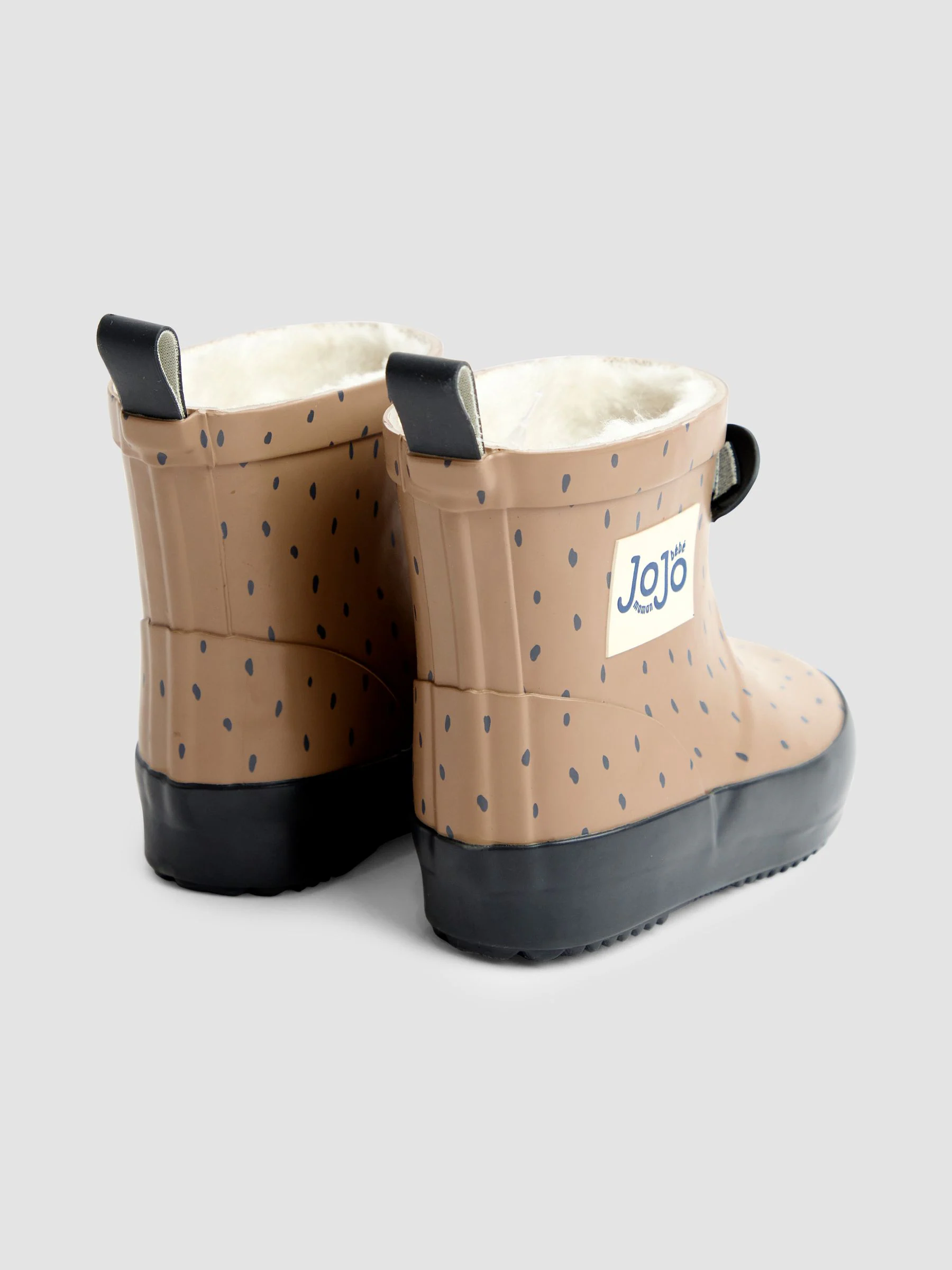Brown Panda - JoJo Maman Bébé Short Cosy Lined Wellie Boot