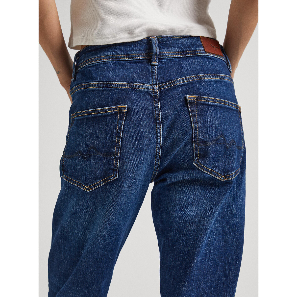 PEPE JEANS<br>Calça jeans reta de cintura alta VIOLETA