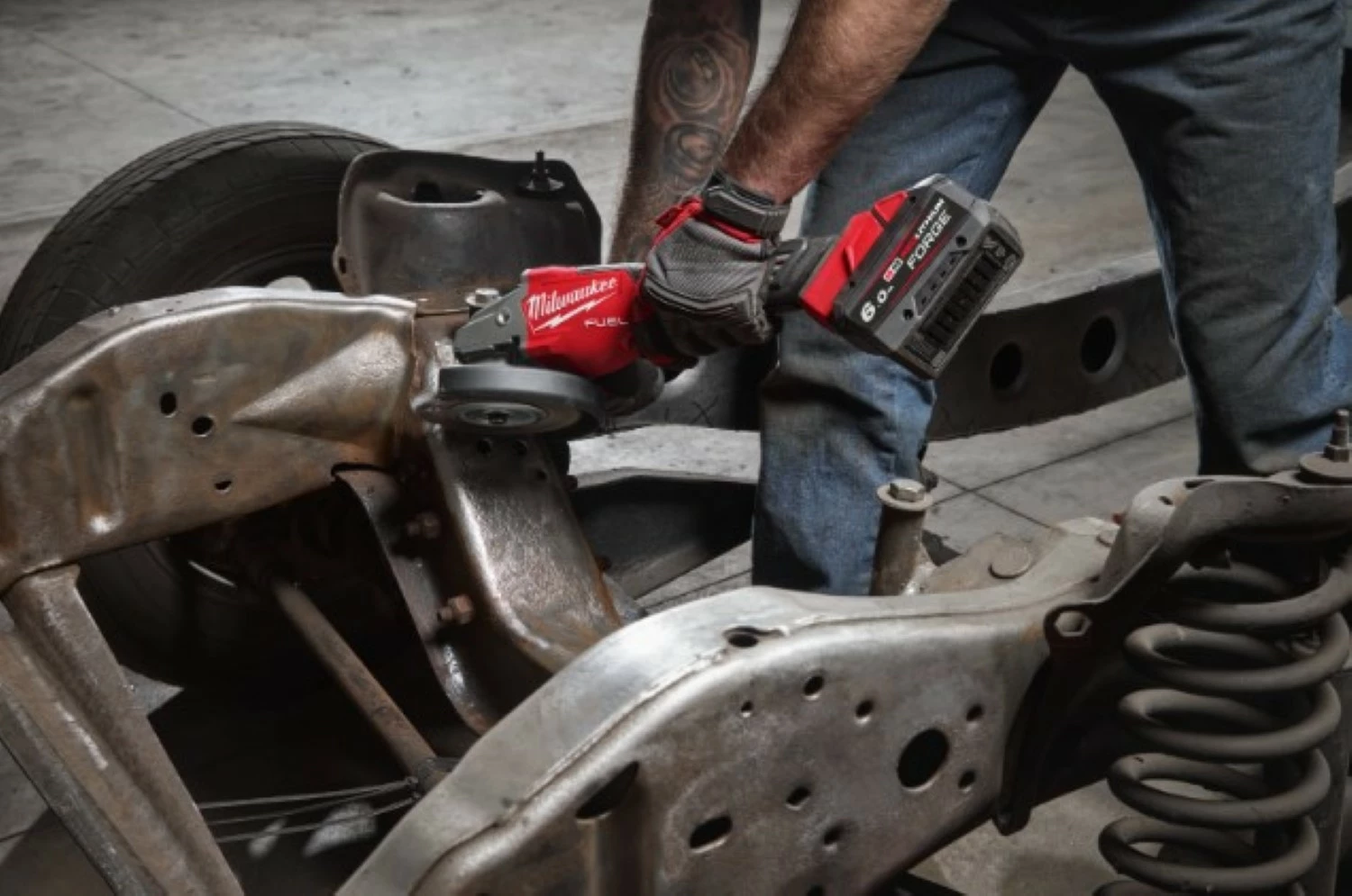 Milwaukee M18 FHSAG150XPDB2-0X 18V Li-ion accu haakse slijper in HD Box - 150mm - Peddelschakelaar