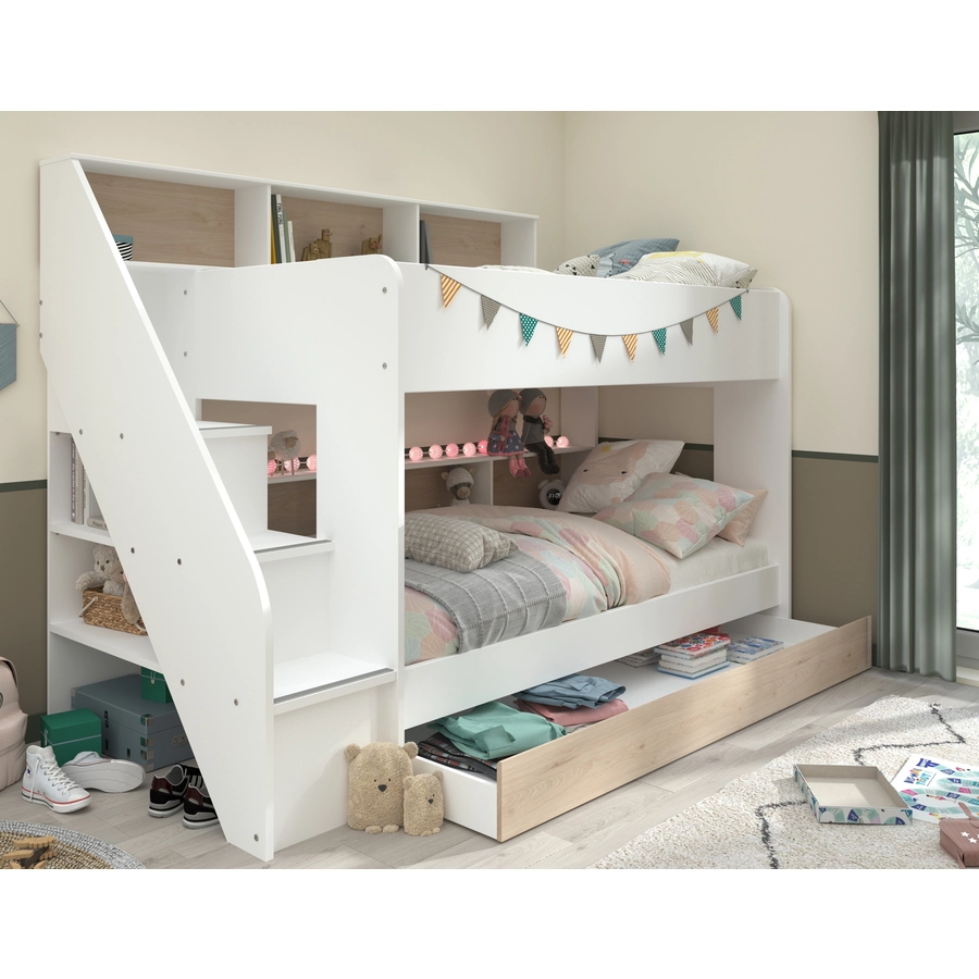 Parisot Etagenbett mit Schubkasten Bibop 1 Jackson-Eiche Jackson-Eiche