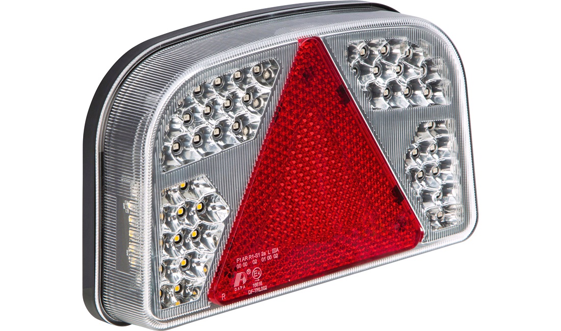 Trailerlygte LED m/trekantrefleks H 12V