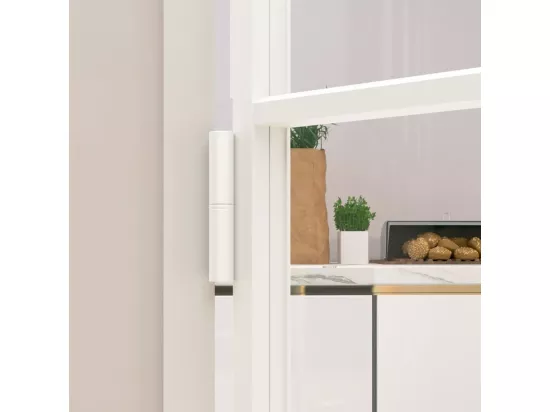 Porte d'intérieur Blanc 93x201,5 cm Trempé verre aluminium fin