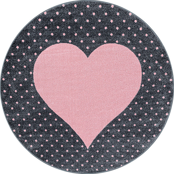 Rond Kindervloerkleed - Bambi Hart Roze | Speels