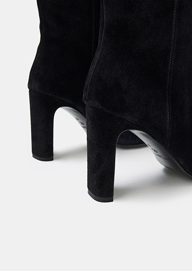 Bottes Khloenoires en cuir suédine