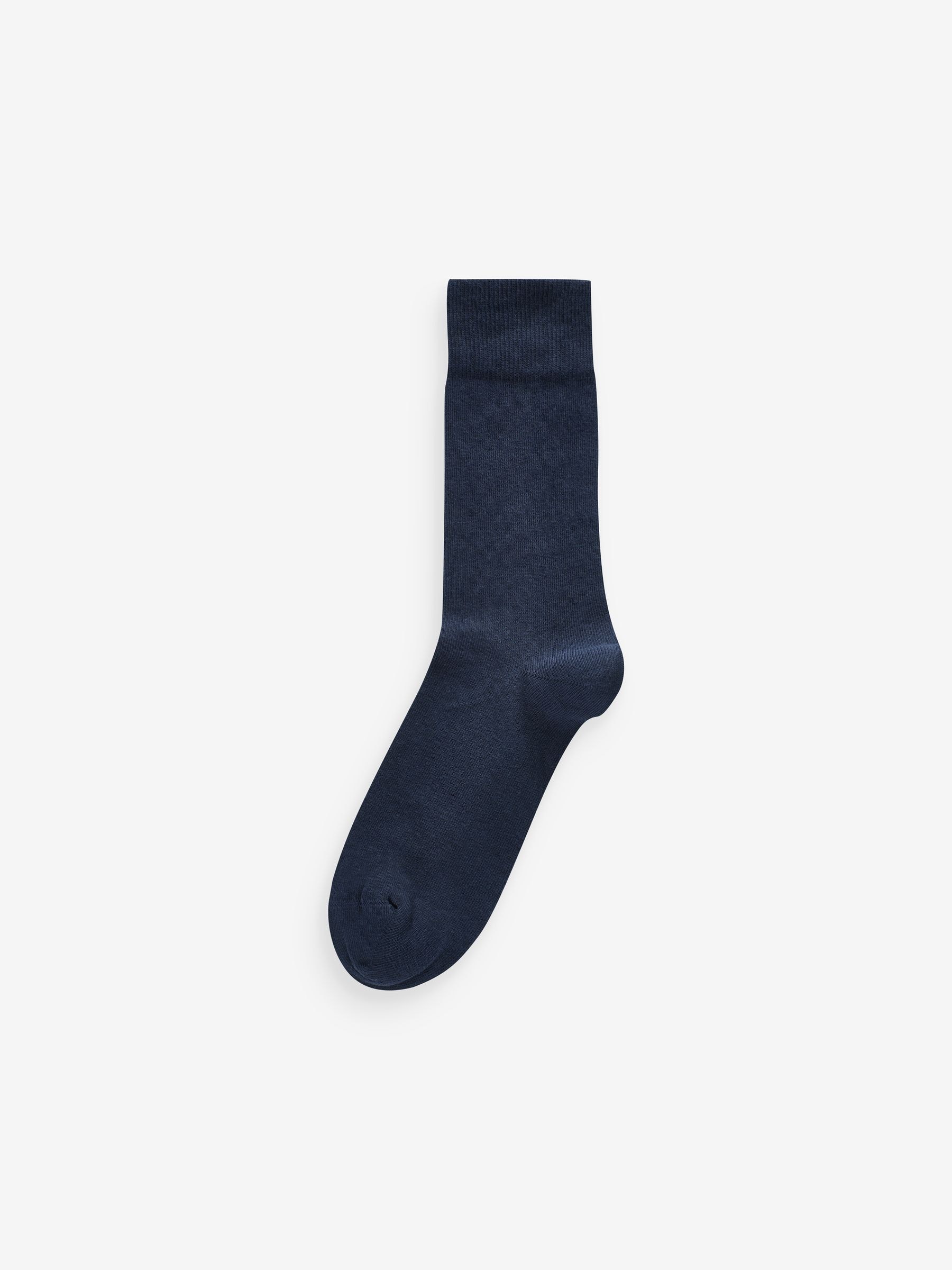 Marineblauw/grijs met motief - Verpakking van 12 - Herensokken met hoog katoengehalte