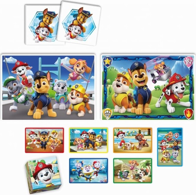 Paw Patrol Puslespil Og Vendespil - Edukit 4-I-1 - Clementoni - 3 År