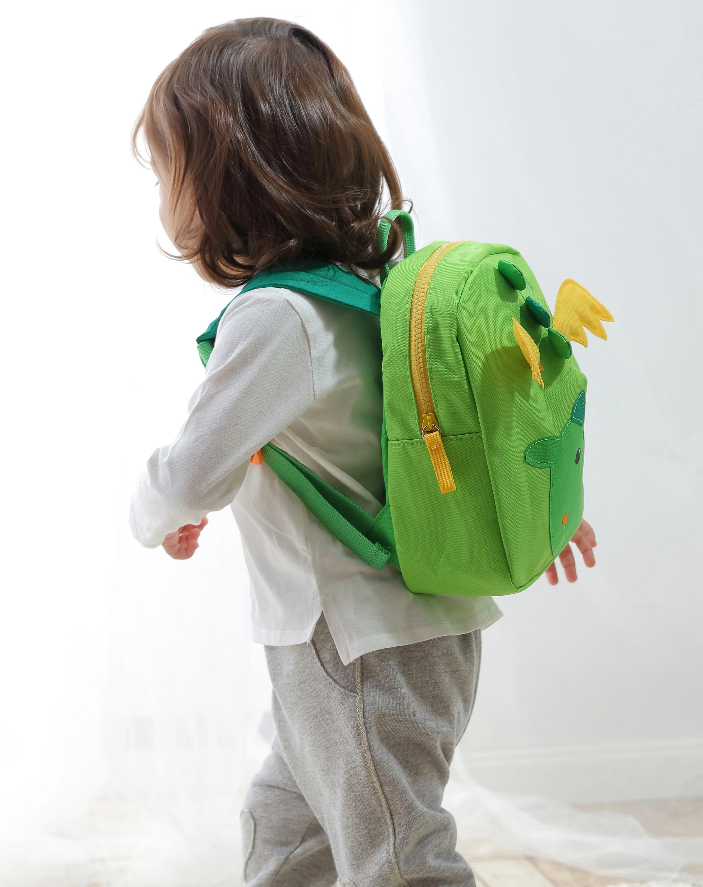 Kinderrucksack DRACHE (24x22x10) in grün