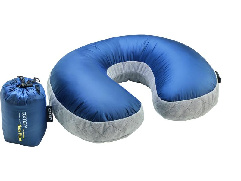 cocoon Nackenkissen Air Core Down, Dunkelblau/Grau Superleichtes Nackenstützkissen