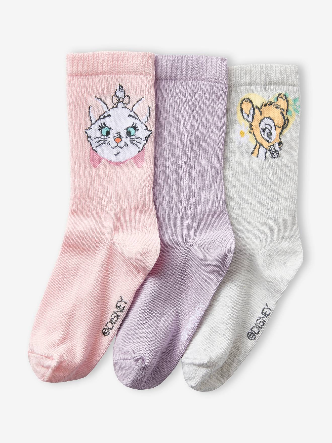 Pacote com 3 pares de meias lisas lilás da DS®