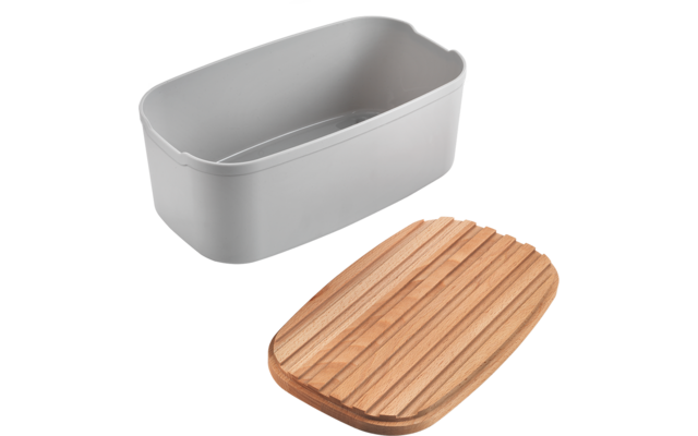 Metaltex Bready Brotkasten mit 2-in-1 Deckel / Brotschneidebrett