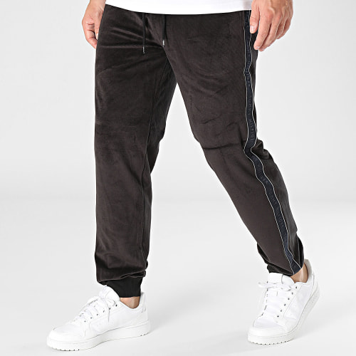 Pantalon Jogging Track Rib Velour 3014 Noir