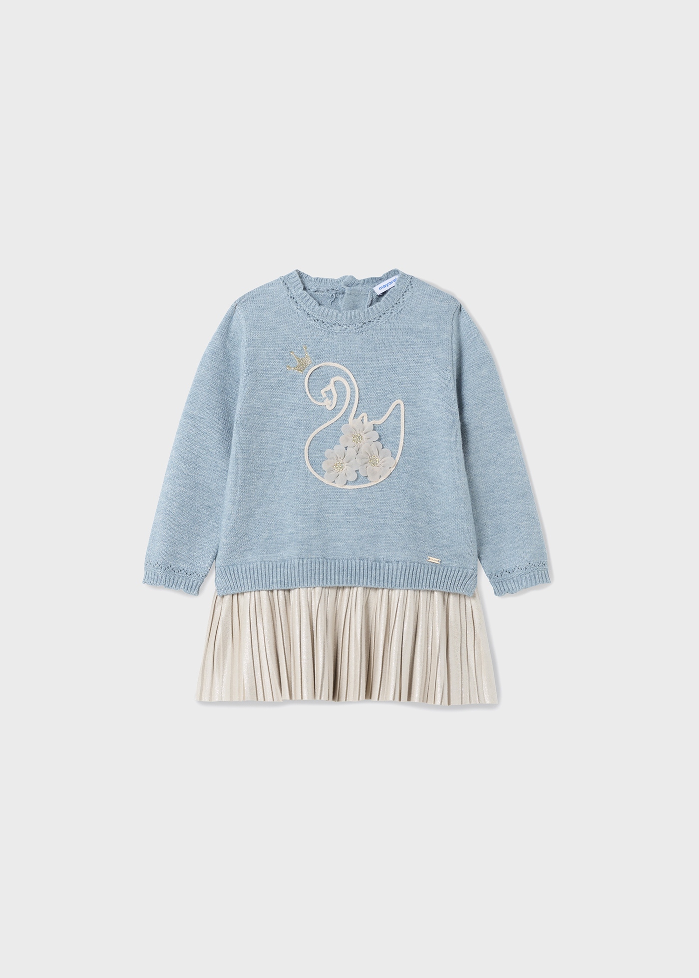 vestido de tricô para bebê