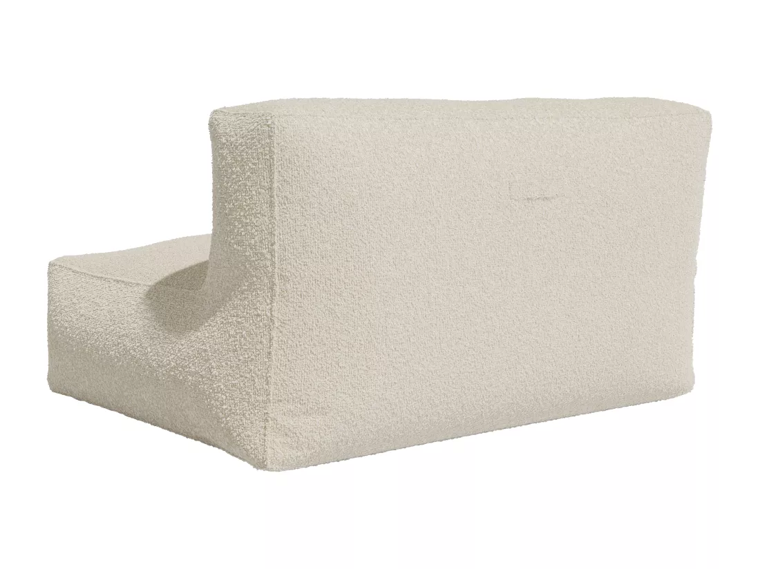 Canapé 2 places en tissu bouclette beige NOUMARA