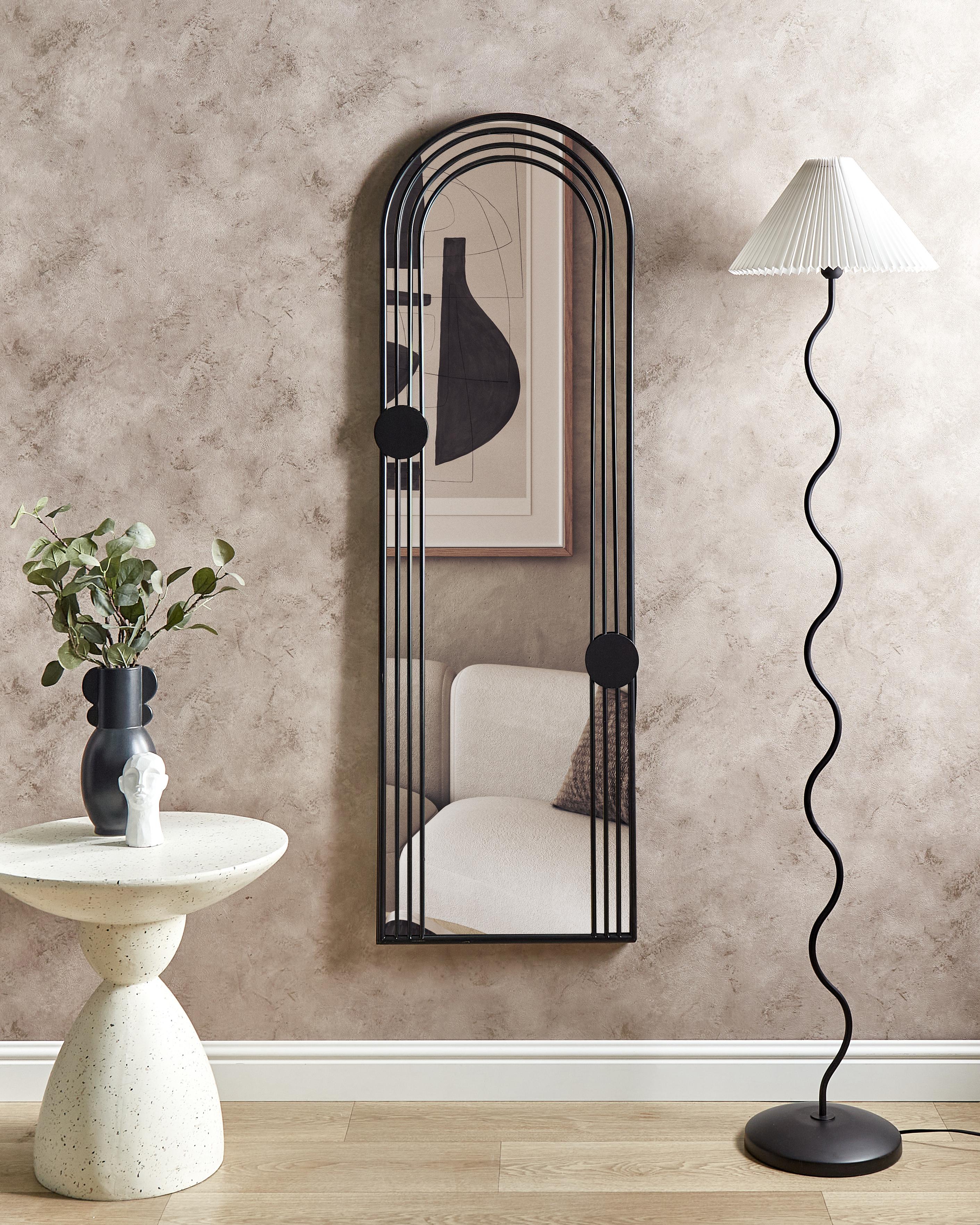 Wandspiegel AJAIN 45 cm 146 cm Metaal Zwart