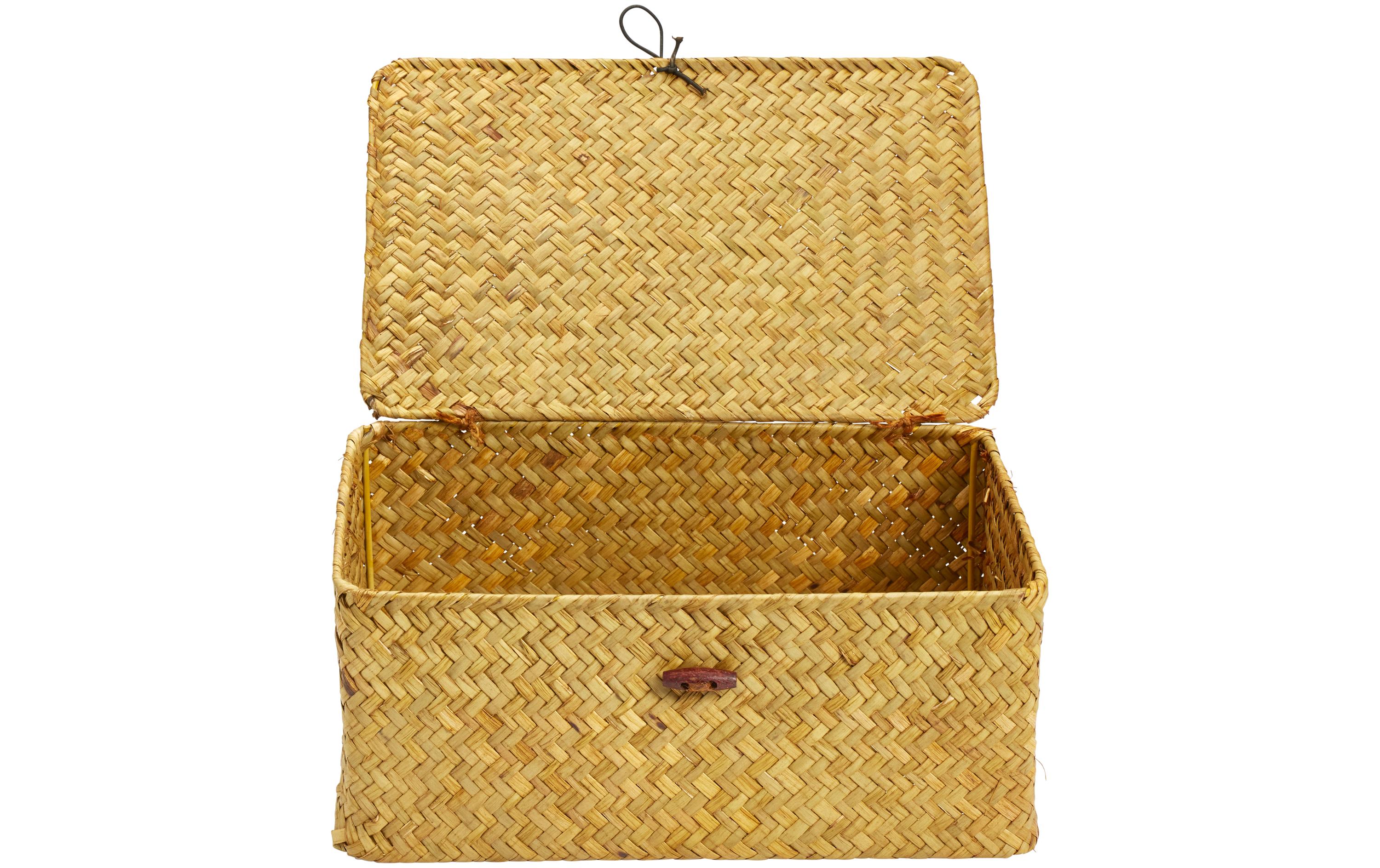 Aufbewahrungsbox Straw 29 x 19 x 13 cm, NatureAufbewahrungsbox mit Deckel