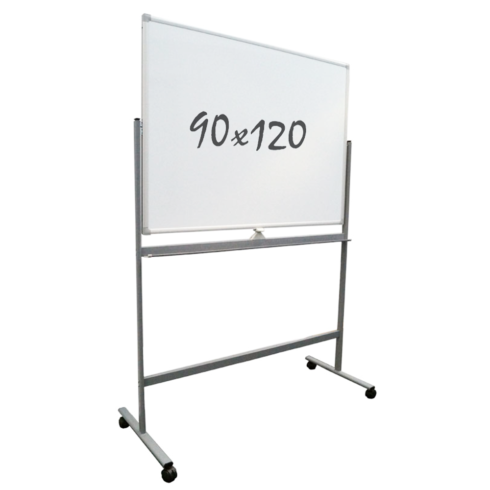 Mobiel whiteboard - dubbelzijdig - 90x120 cm