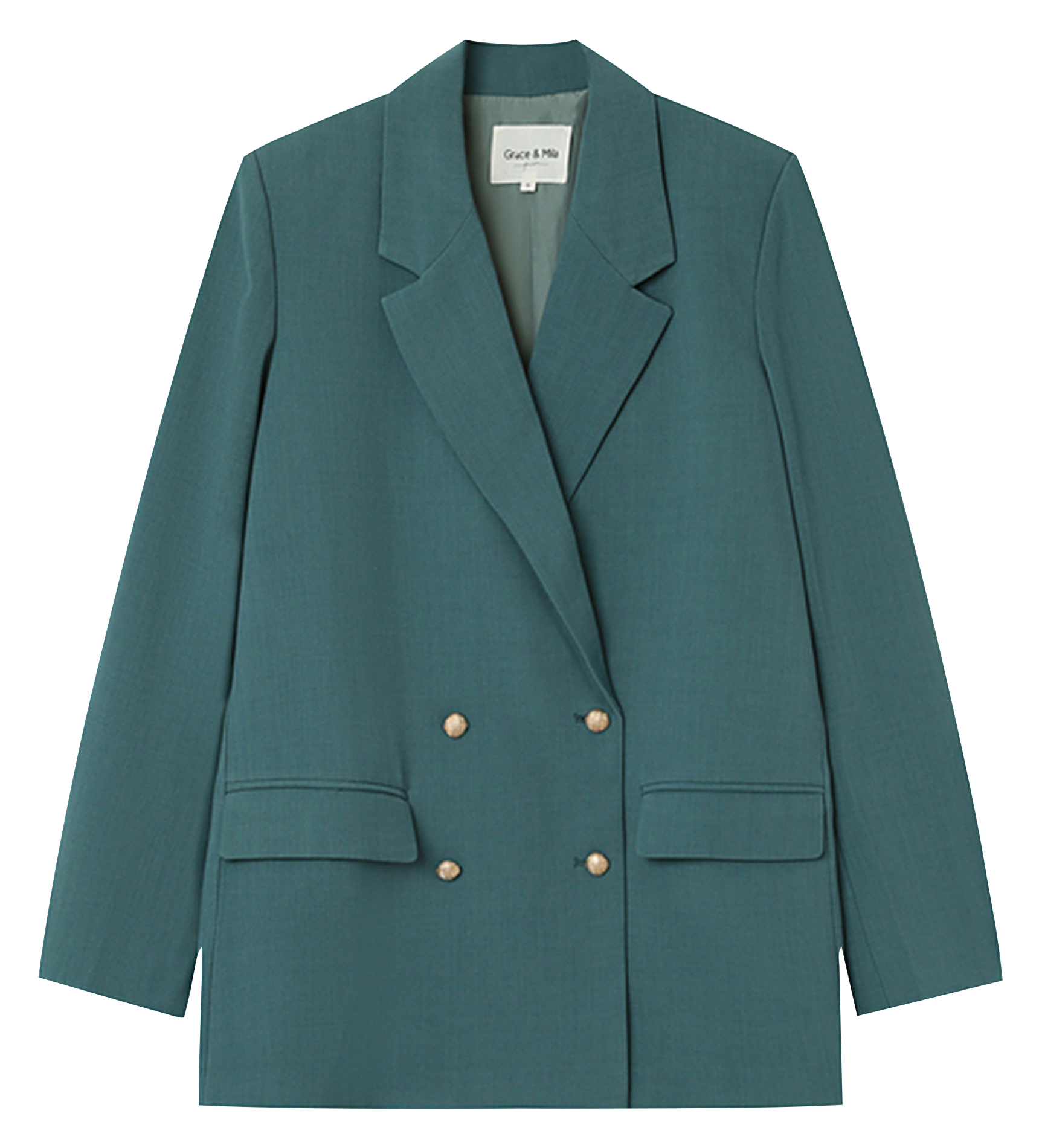 GLADISSE - Veste blazer col tailleur| Vert